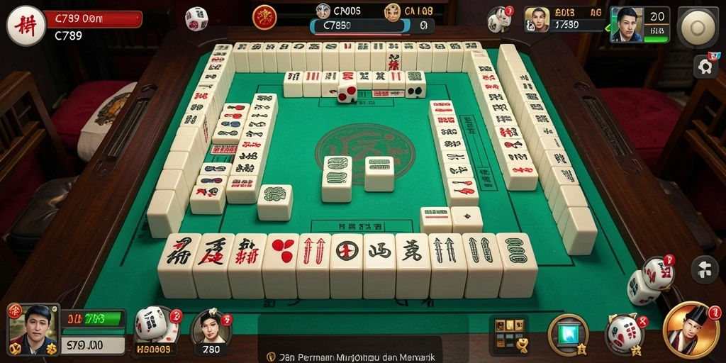 Screenshot gameplay C789 menampilkan tantangan Mahjong yang seru.