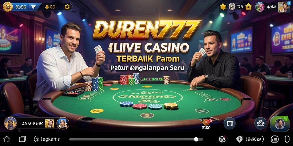 Tampilan gameplay DUREN777 yang mengasyikkan dalam Live Casino.