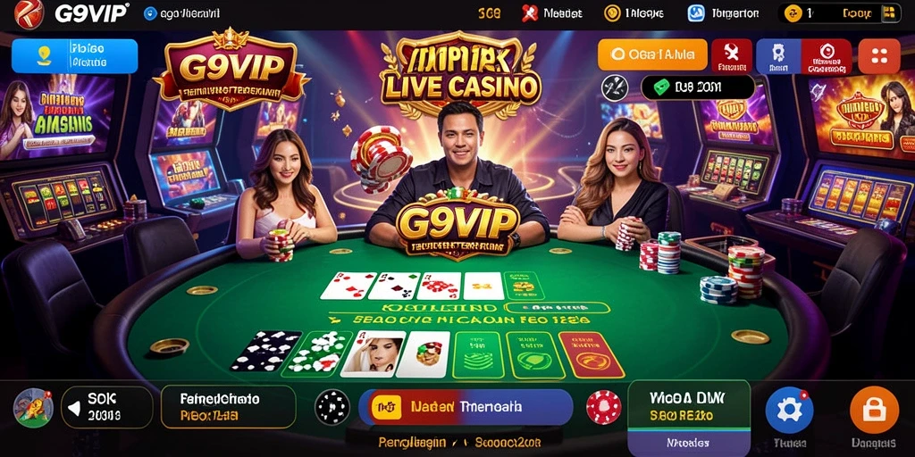Tampilan visual menarik dari gameplay Live Casino di G9VIP.