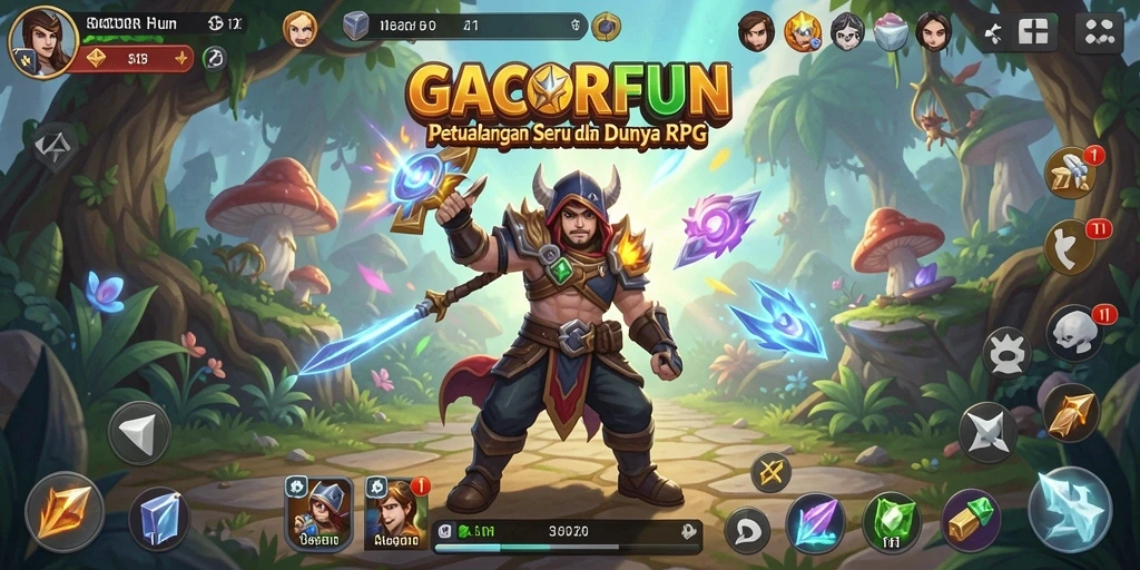 Tangkapan layar utama GACORFUN menampilkan aksi pertarungan yang mendebarkan.