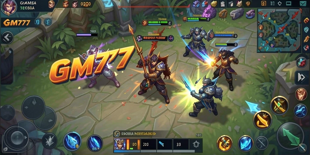 Tampilan utama gameplay GM777 yang menampilkan pertempuran seru.