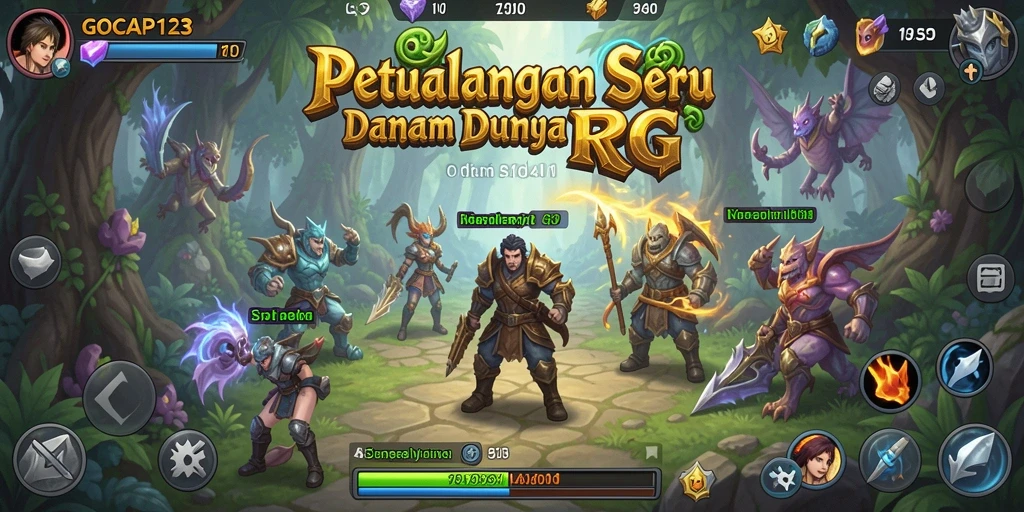 Tampilan menarik dari gameplay RPG di GOCAP123.