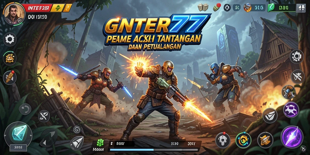 Tampilan aksi mendebarkan dalam game INTER77 dengan gameplay yang seru.
