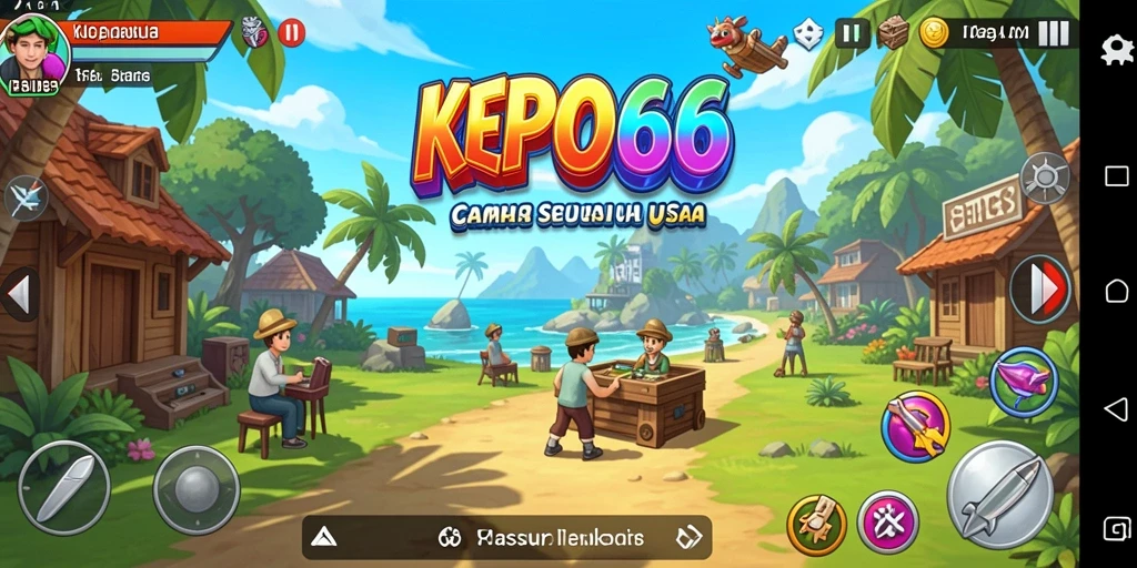 Tampilan gameplay seru dari KEPO66 yang penuh warna.