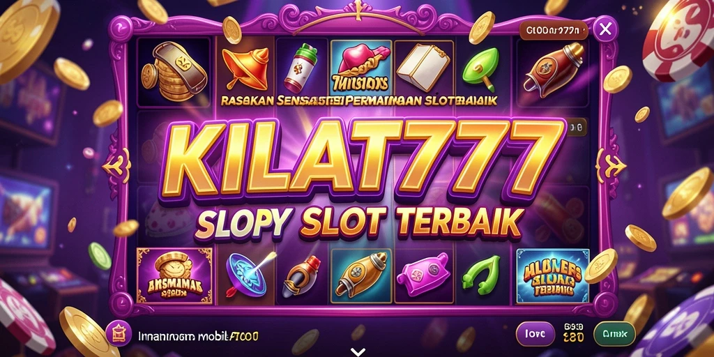 Tampilan gameplay mengasyikkan dari KILAT777 dengan simbol slot berwarna-warni.
