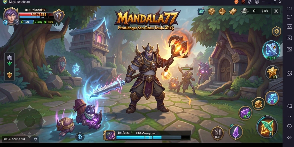 Tampilan menawan dalam gameplay ARPG MANDALA77 yang penuh aksi.
