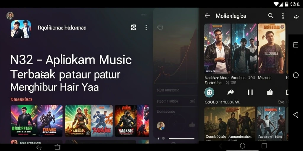 Tampilan N32 yang menarik dengan fitur karaoke yang menyenangkan.