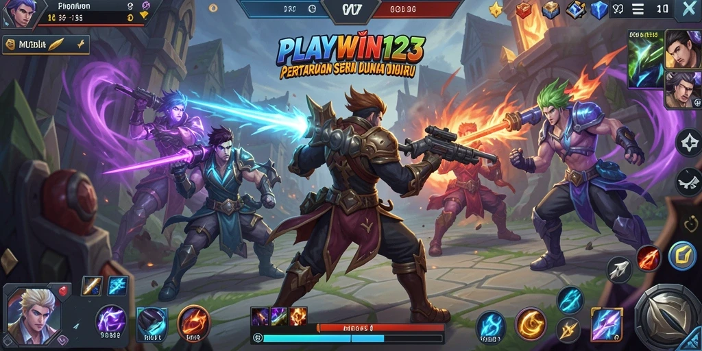 Tangkapan layar menampilkan aksi seru dalam permainan PLAYWIN123.