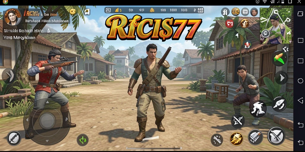 Tangkapan layar gameplay RICIS77 yang menampilkan interaksi karakter.