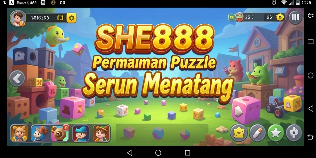 Screenshot gameplay SHE888 menampilkan tantangan puzzle yang seru.