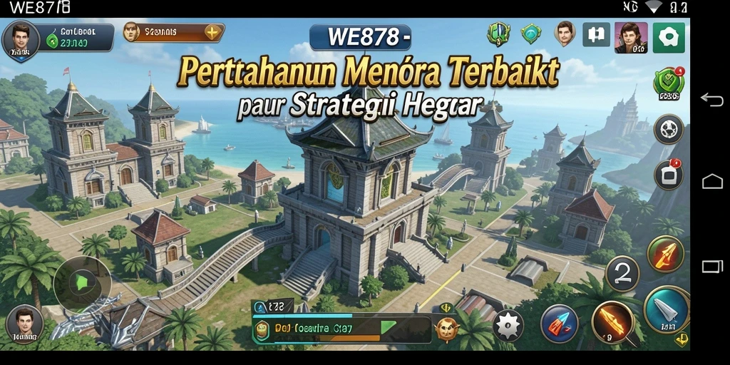 Screenshot WE878 menunjukkan pertahanan menara yang strategis dalam aksi.